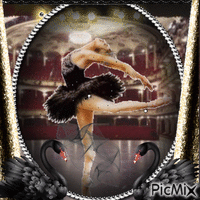 Ballet con tutu negro animovaný GIF