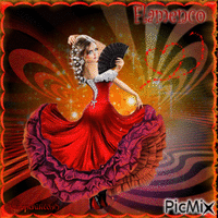 Flamenco ( concours) - Бесплатный анимированный гифка
