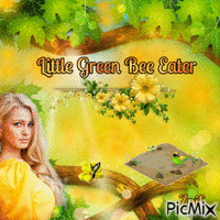 Little Green Bee Eater - Free animated GIF
