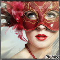 Donna con Maschera - GIF animasi gratis