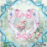 Pink & Blue (clean out -stamps A) - GIF animé gratuit