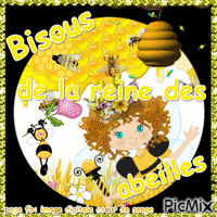 bisous de la reine des abeilles animovaný GIF