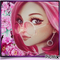 PicMix en rosa анимированный гифка
