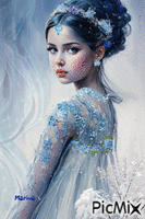 Girl in blue - Δωρεάν κινούμενο GIF