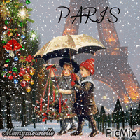 Noël à Paris - GIF animé gratuit