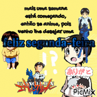 Shinji te deseja uma feliz segunda feira - GIF animado grátis