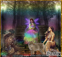 DENNIS PAGE ANGELS WOLVES INDIANS AND ELVIS Gif Animado