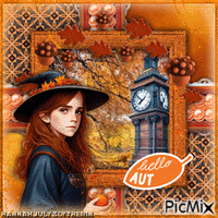 ♣♦♣Hello Autumn with Hermione Granger♣♦♣ - Gratis geanimeerde GIF