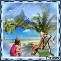 Holiday at the seaside... анимиран GIF