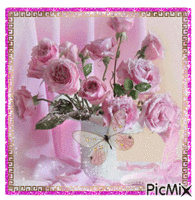 Pink flowers. Animated GIF