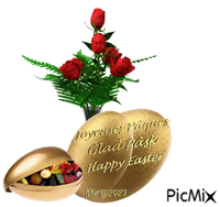 TO ALL MY FRIENDS   I WISH YOU ALL HAPPY EASTER - GIF animé gratuit