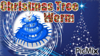 Christmas Tree Worm анимированный гифка