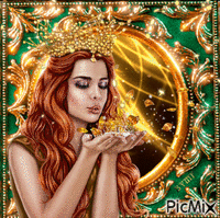 Donna "Fantasy" in oro - GIF เคลื่อนไหวฟรี