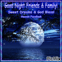 Good Night Friends & Family! - Free animated GIF