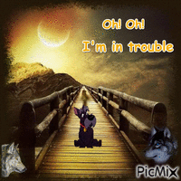 oh! Oh! I'm in trouble анимиран GIF