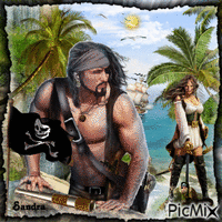 L’île des pirates ! animerad GIF