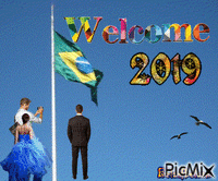 Bem-vindo 2019 geanimeerde GIF