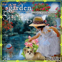 Jardin de printemps - GIF animasi gratis