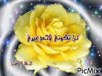 الوردة الصفراء - Darmowy animowany GIF