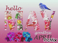 Hello May Goodbye April - GIF animado gratis