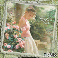 Una donna tra le rose-Concorso - Darmowy animowany GIF