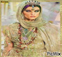 Portrait Woman Colors Deco Glitter Fashion Glamour Animated GIF