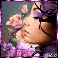 Purple woman анимированный гифка