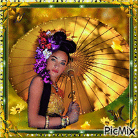 femme ombrelle - Darmowy animowany GIF