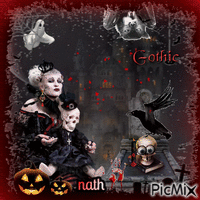 Gothic Halloween animēts GIF