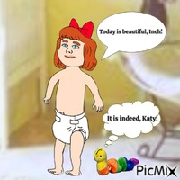 Baby Katy and Inch анимированный гифка