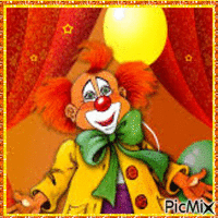 Clown ton orange - Gratis animerad GIF