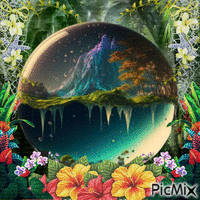 A fantasy globe. - 免费动画 GIF
