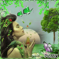 Green Fantasy - GIF animate gratis