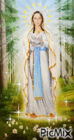 Panna Maria s holubicami - GIF animé gratuit