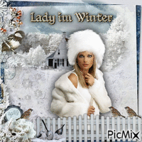 Lady im Winter animerad GIF