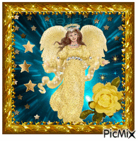 Angel in yellow animovaný GIF