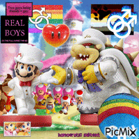 mario x bowser gay love forever - Free animated GIF