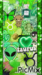 TAURUS WALLPAPER GREEN GIF - Бесплатный анимированный гифка