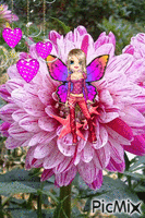 doll et fleur κινούμενο GIF