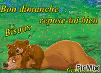 dimanche ours - Bezmaksas animēts GIF