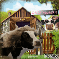 🐄Oh la vache !!!🐄 анимированный гифка