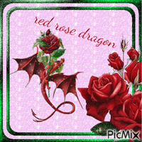 red rose dragon - GIF animé gratuit