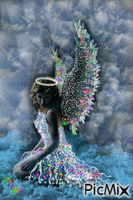 Angel in the Clouds Gif Animado