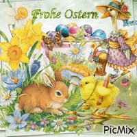 Frohe Ostern ... animuotas GIF