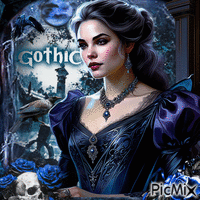 Gothic woman - Gratis animeret GIF