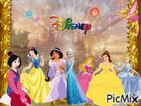 Les princesses disney - GIF animé gratuit
