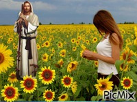 jesus  and girl animovaný GIF
