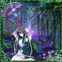 Fantasy in the forest GIF animé