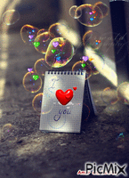 Amor em letras - GIF animado grátis