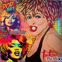 Tina Turner- POP ART animovaný GIF